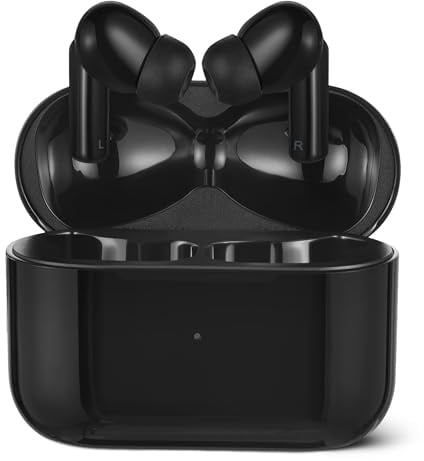 Amazon Basics, Cuffie Wireless Bluetooth 5.4, Intrauricolari con microfono, Auricolari True Wireless, Impermeabili IPX4, Custodia di ricarica, Fino a 28 Ore di Riproduzione, Nero