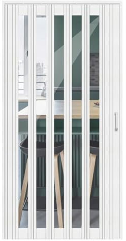 Schiebe-Klapptür mit Magnetverschluss, Verdunkelung, faltbares Design für Schlafzimmer, Badezimmer, Küche, Büro, platzsparende Lösung (100 x 100 cm)