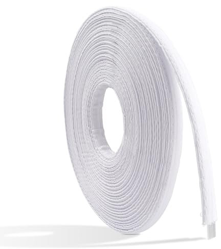 Weißes Polyester-Stäbchen zum Nähen,12 Yards,12 mm,durchnähbar, Korsett-Stäbchen mit geringer Dichte,Polyester-Nähzubehör, BH-Stäbchenwerkzeug für Hochzeitskleider, Korsetts, Brautkleider, Dessous