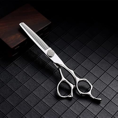 Cesoie per Taglio Capelli Professionali, Forbici per Capelli Dadi con Strass in Acciaio 440c Professionali da 6 Pollici Taglio Strumenti per Barbiere Taglio di Capelli Cesoie per Sfoltire Forbici per