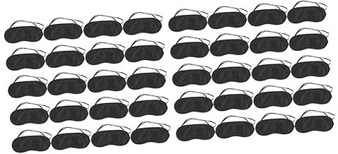 Beavorty 3 Sätze Einweg-augenmaske Ohrstöpsel Zum Schlafen Aufheller Für Die Augenpartie Multi Lidschatten Bequeme Augenmasken Zum Schlafen Schlafaugenmasken Polyester Black 20 Stück * 3