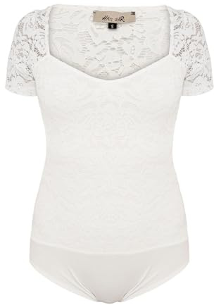 Hangowear Damen Body Francesca kurz weiß, M