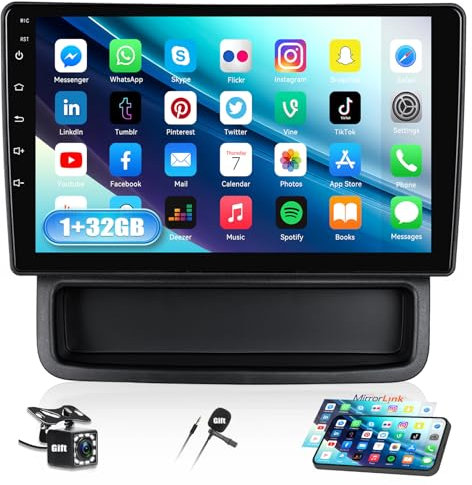 CAMECHO Android 13 Radio Coche GPS para Opel Vivaro A 87R Renault Trafic II Nissan Primastar 2010-2014, Radio 2 DIN con Pantalla de 10 Pulgadas FM RDS MirrorLink Bluetooth y USB+ Cámara Trasera