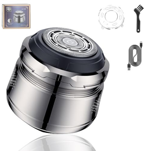 Anluomafuy Rasoio da uomo con display a LED, rasoio elettrico con testa magnetica, rasoi impermeabili per uomini calvi, rasatura a secco e umido