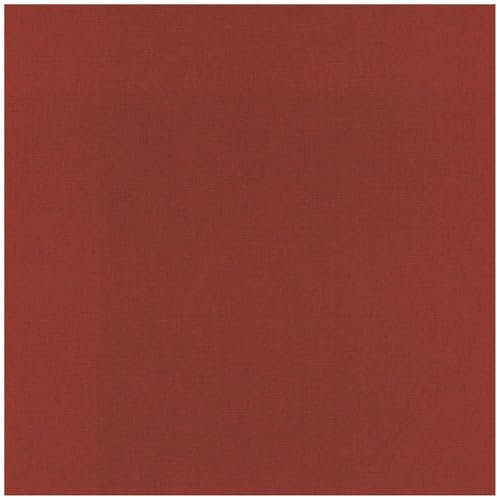 YöL Dark Red Textured Wallpaper - Plain Feature Statement Wall - Modern Versatile Sophisticated - 10.05m x 53cm Roll - Non Woven Extra Washable Paste The Wall - Dining Room Living Room Bedroom