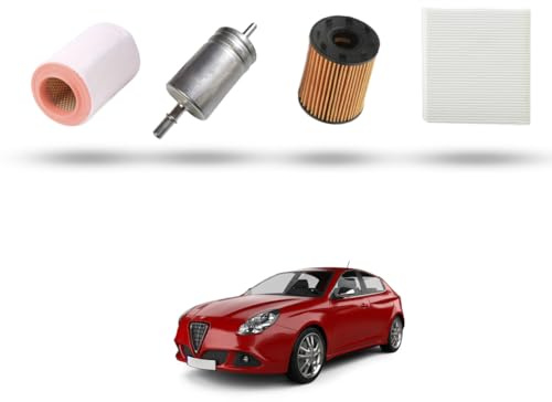Kit Tagliando 4 filtri compatibile con Alfa Romeo Giulietta (940) 1.4 Tb 16v Multiair 125kw dal 2010