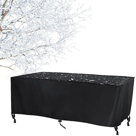AOFOAE Abdeckung Gartenmöbel nach Maß 210x75x75cm/LxBxH Tisch Abdeckung Outdoor Winterfest,Terrassenmöbel Sitzgruppe mit Zugkordel & Winddichte Schnalle,Wasserdicht für Abdecken von Rechteckigen