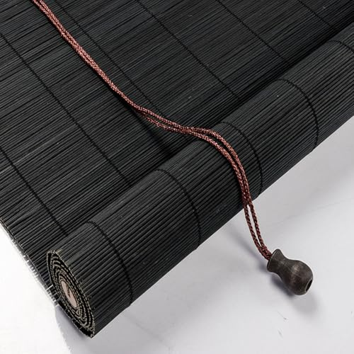Natur Bambus Rollo 90 x 95 cm Atmungsaktiver Wetterfest Sonnenschutz Bambusrollo Outdoor, Rollos Raffrollos für Fenster Und Türen, A