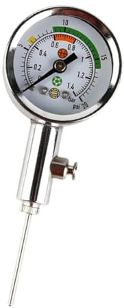 ReachMall Barometro in metallo con valvola di scarico per misurazione e regolazione rapida dell'aria, adatto per calcio, calcio, pallacanestro, pallavolo