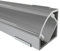 Alumino | LED Aluminiumprofil Eloxiert | 200 cm | inkl Zubehör | Eckprofil | Klare Abdeckung | für 12 mm LED-Streifen | Mosel