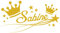 Samunshi® Türaufkleber Kronen mit Name Wandtattoo 40x21cm gold