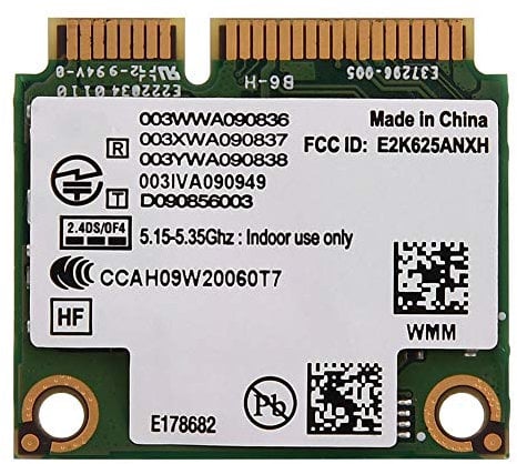 Scheda PCI-E WIFI, scheda Mini PCI-E wireless dual band 2.4G + 5G per 6250 WiMax per DELL/per Asus/per Toshiba/per Supporto 802.11 A/B/H/G/N