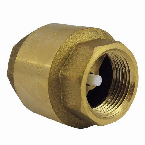 2 Zoll Messing Rückschlagventil Klappe Rückflussverhinderer gerade Innengewinde Wasser als Messing Kupplung für Brunnenleitung, Gartenwasser und Pumpe