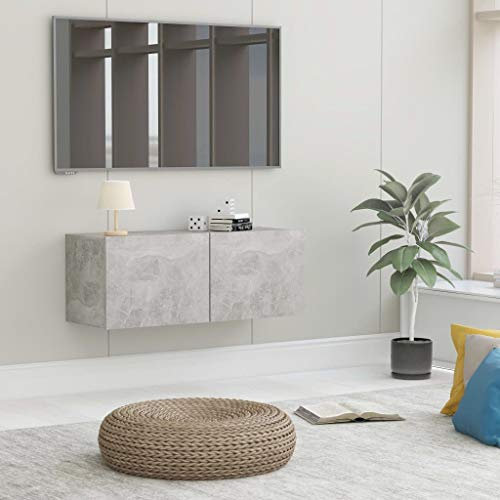 TV Cabinets Chipboard TV Stand TV Table TV Units Home Furntain for Living Room Concrete Grey 80x30x30 cm by BIGTO
