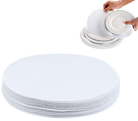 YYCRAFT 36 Filzplatten China Aufbewahrungs-Trennwände, weiß, dick, hochwertig, weich, rund, Filzkreise (26,7 cm, weiß)