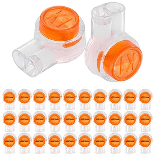 DKARDU Telephone Cable Connectors, UY Wire Jelly Crimps Butt Splice Connectors Button Cable 2 Wire Data Phone Wire Joints 200PCS K1 Wire Connectors