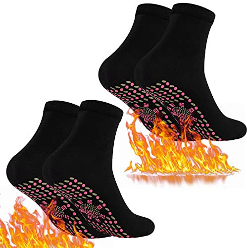 HASAIKA® Calze Autoriscaldanti, Calzini Riscaldati, Calzini Magnetici, Calzini Caldo, Autoriscaldanti in Tormalina per massaggi, invernali, caldi calzini per sci, campeggio, corsa, pesca (2 Pairs)