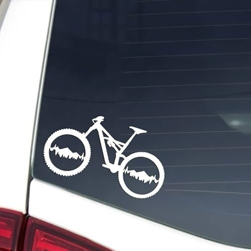 myrockshirt Fahrrad Berge Mountain Mountainbike 15 cm Aufkleber Autoaufkleber Sticker Decal