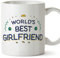MUGFFINS Girlfriend Mug - in English - World's Best - Funny Gift - Ceramic 11oz Mug