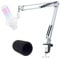 QuadCast Soporte Microfono - Brazo de Micrófono Profesional para Estudio con Filtro Pop de Espuma, Compatible con el Micrófono HyperX QuadCast S de YOUSHARES (Blanco)