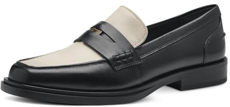 Tamaris Damen Slipper Leder; BLACK COMBINED/schwarz; 40 EU