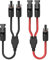 Thorder Solarkabel Y-Verteiler (1 auf 2) Solarpanel Kabel mit Einer Länge von 30 CM, 4MM Solarpanel Kabel MMF+FFM für Parallel Photovoltaik Stecker, 1 Rot und 1 Schwarz