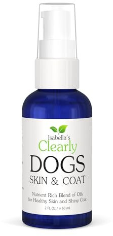 Natürliches Haut- und Fellöl für Hunde | Hautberuhigungsmittel mit Kokos-, Mandel- und Olivenöl | Beruhigt trockene Haut, Allergien und Hautreizungen | Verleihen Sie einem stumpfen Fell Glanz