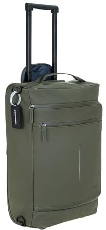 New Rebels Trolley Handgepäck Herren Damen IATA Reise Koffer Gepäck Bag Harper Pro 50 cm 30 L Schultergurt Trolly Weekender Over Night Sauna Tasche + Koffergurt (Taupe (Beige-Grau))