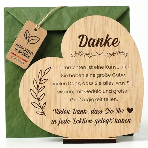 CONTRAXT Danke Erzieherin lehrer geschenk abschied. Kleines geschenke Abschiedsgeschenk erzieherin mit herz erzieher lehrerinnen lehrerin kindergarten grundschule zum abschied (Erzieherin)