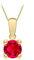 Amazon Essentials Halskette mit Anhänger aus 9-karätigem Gold, Geburtsstein für Juli (ehemals Amazon Collection)