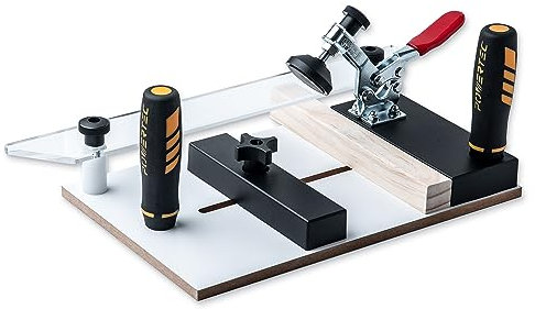 POWERTEC 71765 Rail Coping Sled for Router Tables, Professional Precise Cutting Rail for Cabinet Door Joints, Drawers and Woodworking