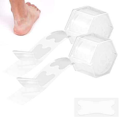 Blasen Bandagen, 2 Rollen / 60 Stück Blasen Tape Füße Selbstklebend Gel Blasen Pads Bequem Füße Finger Zehen Blasenprävention Pads für Fersenschutz Blasenkissen für Damen Herren