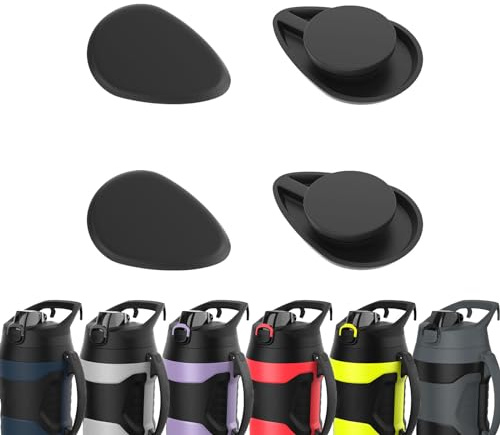 BOSORIO 4 Pack Stoppers Compatible with Under Armour Playmaker Sport Jug 64oz Water Bottle with Handle, Top Lid Replacement Seals Part, Bottle Cap Mouth Plug Accessories(Not for The 32oz Jug)
