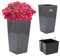 Übertopf Blumenkübel Blumentopf Hochglanz mit Einsatz Hoch (Anthrazit, 3XL-75cm)