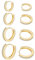4 Paar Gold Creolen für Damen - Klein Ohrringe Set mit Zirkonia, Hypoallergen Knorpel Ohrringe, Strass für Mehrere Piercings, Schlafen - 6mm/8mm/10mm/12mm