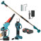 Kit da Potatura 3 in 1 Mini Motosega a Batteria 8 + Forbice Cesoia a Batteria + Asta Telescopica 130-210cm con Doppia Batteria 68V per Potatura Giardino Rami Arbusti Vigneto