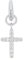 Amor Charm 925 Sterling Silber Damen Charms, mit Zirkonia synth., 2,1 cm, Weiß, Kreuz, Kommt in Schmuck Geschenk Box, 2038512