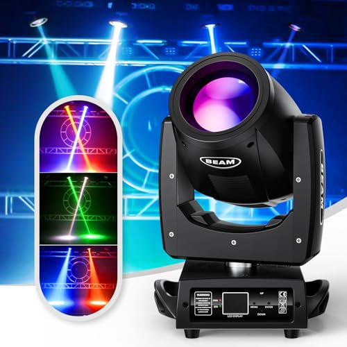 WZYBUTA Moving Head LED 230W 7R Disco Partylicht 13 Farben 14 Muster Beam Bühnenlichter d-mx512 Discolicht Lichteffekt für DJ Party Bars Club Hochzeit Musikfestivals (230W 1PCS)
