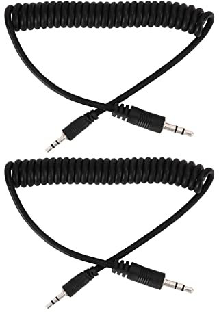 Denash C1 3.5mm to Male Flash Sync Cable, Flexible Coiling Flash Sync Cable for 70D Camera