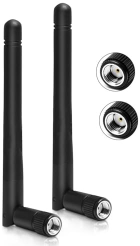 SIGANDG Antena WiFi 2.4G 5G 5.8G Antena de Barra de Pegamento de Doble Banda Antena WiFi Bluetooth RP-SMA Antena Macho para Router WiFi Tarjeta de Red inalámbrica Adaptador USB Monitor de