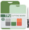 Onadak Flexible TPU Chopping Board, BPA Free with Knife and Juice Groove, Scratch Resistant Flexible Chopping Boards for Kitchen, Dishwasher Safe, Grippy Handle, Non-Slip(M-Dark Green + S-Green)