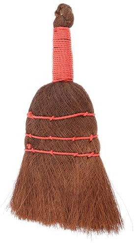 COLLBATH Plumero De Fibra De Palma Duradero Escoba De Limpieza para La Oficina Cepillo De Limpieza De Hogar Mango Corto Fácil De Manejar