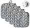 4Pcs Heat Resistant Cotton Pot Holders With Hanging Loop, Cotton Pot Holders Square Oven Mitts Thickened Potholder Hot Pads for Table Bowl Cup Kitchen Baking Camping BBQ Microwave, Grey Lattice