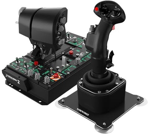 WINWING Orion2 HOTAS StrikeAce E High-Precision Metal Joystick Grip, Advanced Throttle Base, and Finger Lift - Featuring Innovative Design, Rich Controls, Powerful Processing