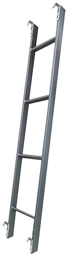 IQQOPVHG Metal Bunk Bed Ladder with Towel Rack and Hook for Dorm Room Loft Travel Trailer 59 inch Silver
