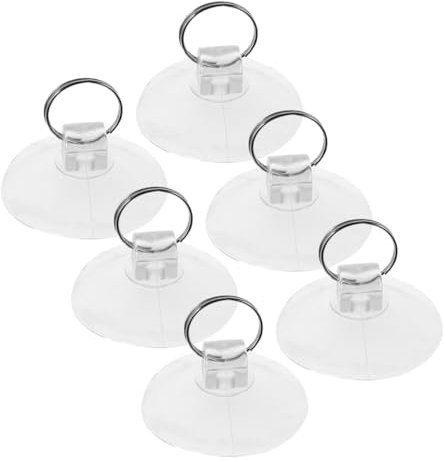 Ciieeo 6stücke Saugnapfhaken Aus Gummi Für Glaswände Transparente Saugnäpfe Mit Schlüsselring Ohne Spuren Hinterlassend Für Küche Bad Und Büro Zum Aufhängen Von Dekorationen Und Schlüssel