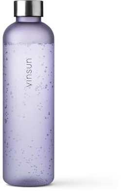 VINSUN Borraccia 650ml viola - a Prova di Perdite, Adatta per Acido Carbonico, senza BPA, Tritan - Bottiglia Acqua per Ufficio, Bici, Sport, Scuola