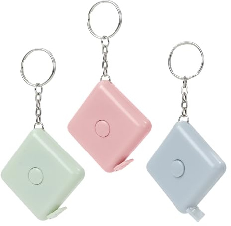 3 Stück Maßband Körper, Einziehbares Massband, Maßband Nähen Körper, Schneidermaßband Measuring Tape zum Messen von Länge, Taille, Brust usw, 150 CM/60 Zoll (Quadratisch)