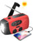 Wind Up AM/FM/NOAA Weather Alert Radio Torch,Solar Hand Crank Emergenc Rechargeable Battery Weather Radio MP3 USB Charging Flashlight
