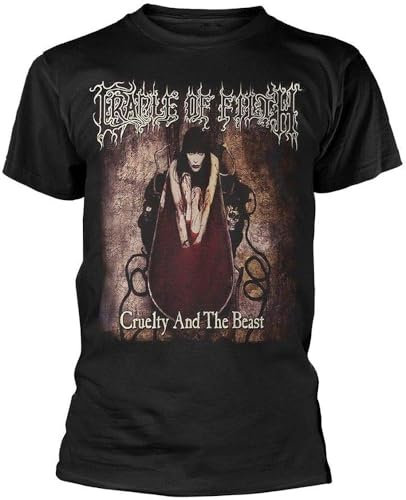 TY@FERDSA kankun s Cradle of Filth Cruelty and The Beast New T-Shirt Blacks(Large)